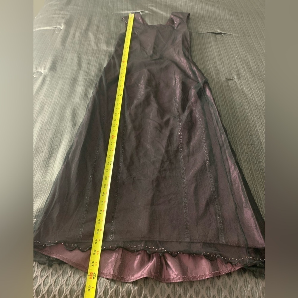 Vintage Rabbit Rabbit Rabbit Cocktail Taffeta Embellished Maxi Dress Purple 8 - Picture 16 of 16